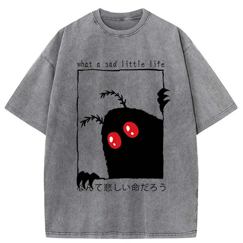 Peeking Mothman Washed Vintage T-Shirt-moweekender