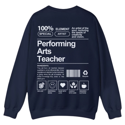 Performing Arts Teacher Casual Crewneck Sweatshirt-moweekender