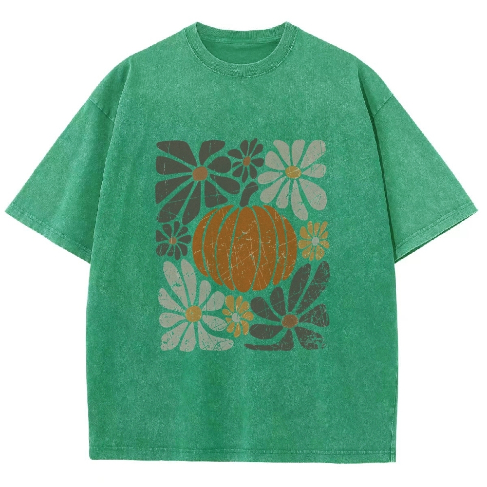 Flowers Unisex Fit Washed T-Shirt-moweekender