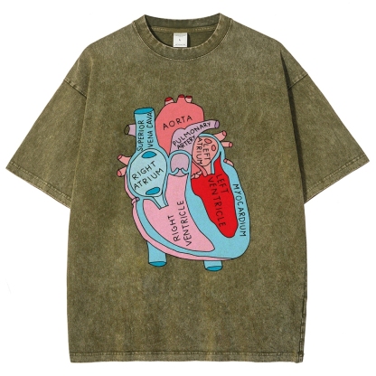 cardiology Unisex Fit Washed T-Shirt-moweekender