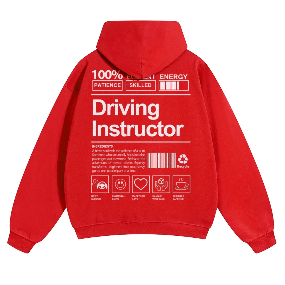 Driving Instructor Unisex Casual Anime Print Hoodie-moweekender