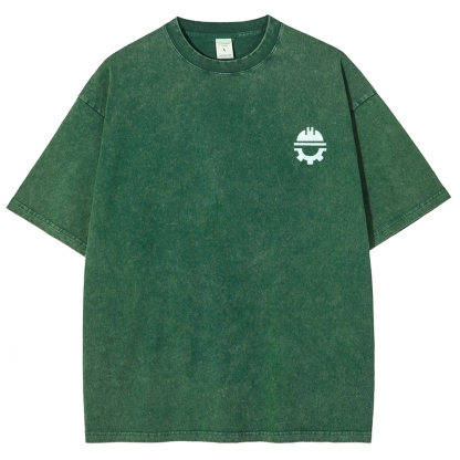 Civil Engineer Washed Vintage Short Sleeves T-Shirt-moweekender