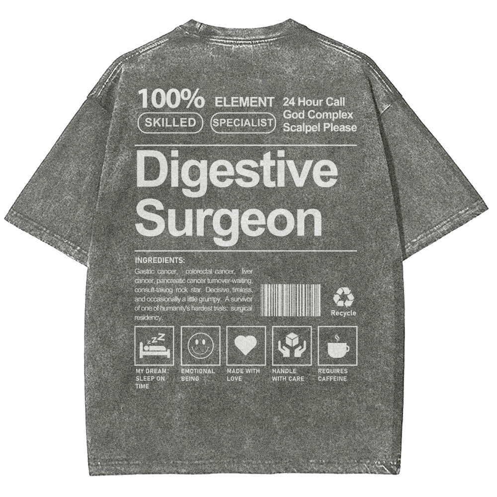 Digestive Surgeon Unisex Fit Washed T-Shirt-moweekender