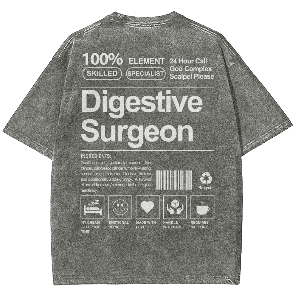 Digestive Surgeon Unisex Fit Washed T-Shirt-moweekender