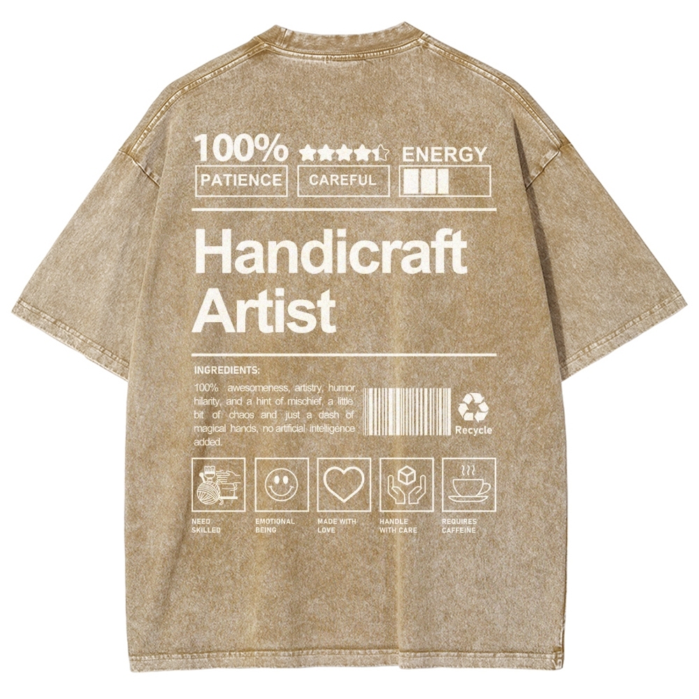 Handicraft Artist Unisex Fit Washed T-Shirt-moweekender
