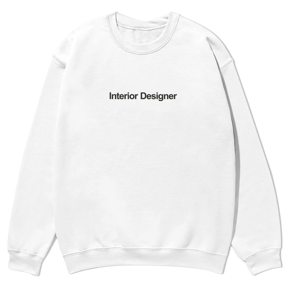 Interior Designer Printed Crew Neck Sweatshirt-moweekender