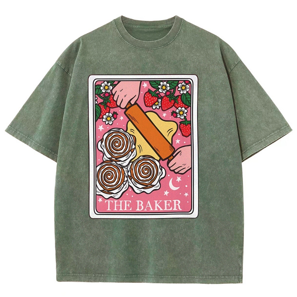 THE BAKER Unisex Fit Washed T-Shirt-moweekender