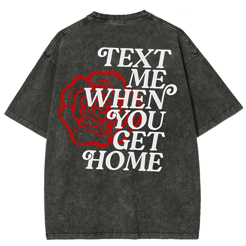 Text Me Vintage Snowflake Washed T-Shirt-moweekender
