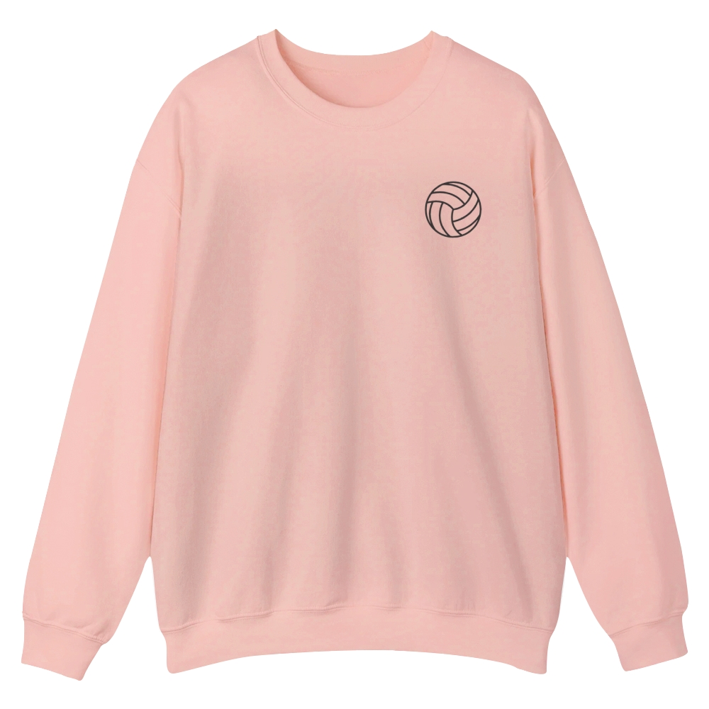 Volleyball Player Printed Crew Neck Sweatshirt-moweekender