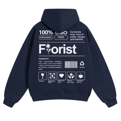 Florist Pattern Unisex Casual Anime Print Hoodie-moweekender