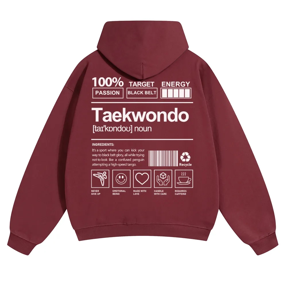 Taekwondo Unisex Casual Anime Print Hoodie-moweekender