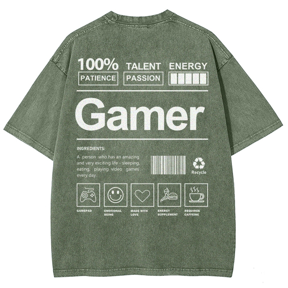 Gamer Unisex Fit Washed T-Shirt-moweekender