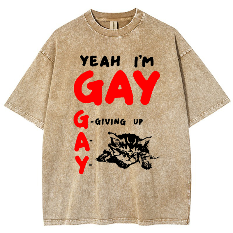 Give Up Vintage Snowflake Washed T-Shirt-moweekender