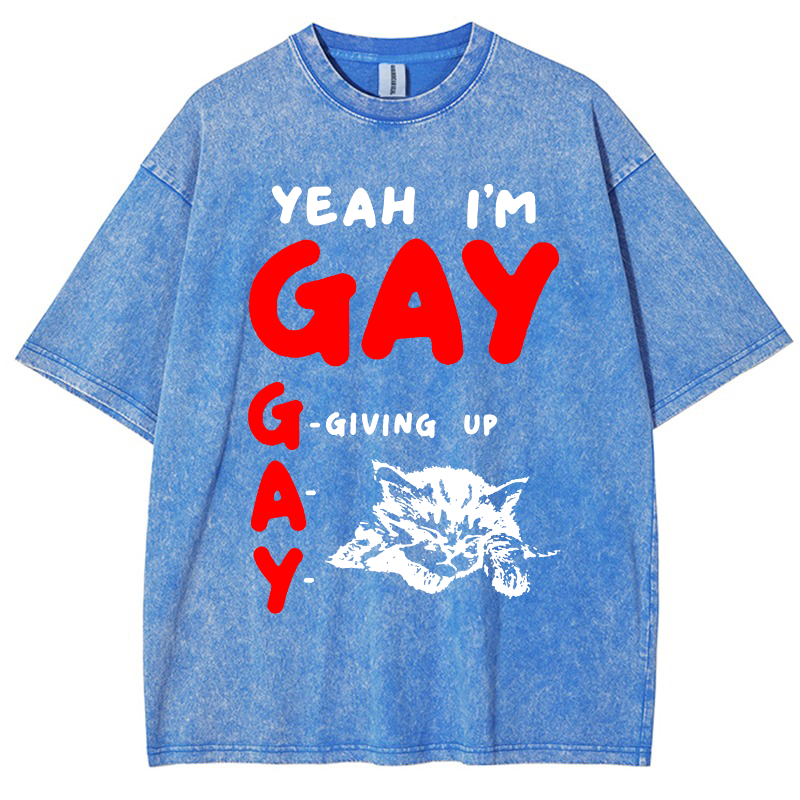 Give Up Vintage Snowflake Washed T-Shirt-moweekender