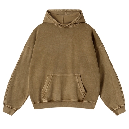Dog Walker Printed Vintage Washed Hoodie-moweekender