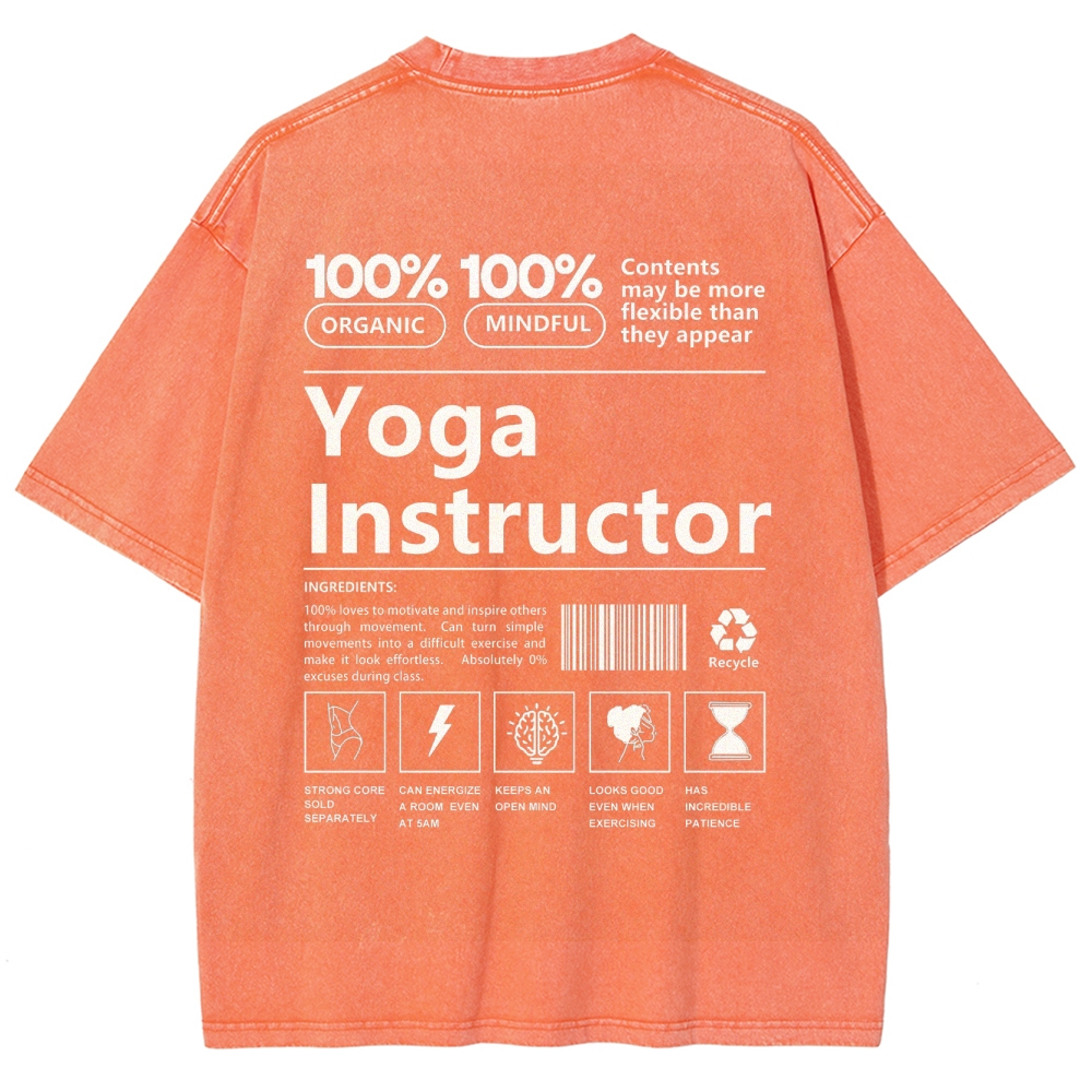 Yoga Instructor Vintage Snowflake Washed T-Shirt
