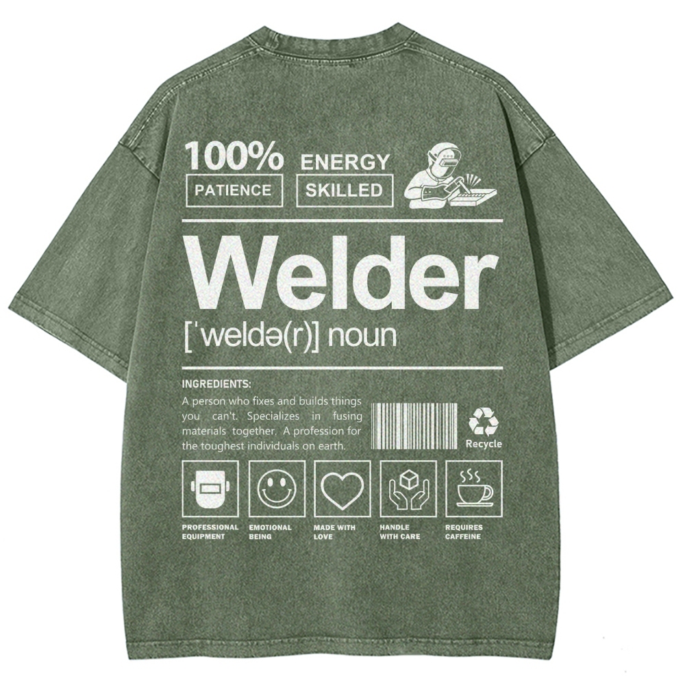 Welder Unisex Fit Washed T-Shirt-moweekender