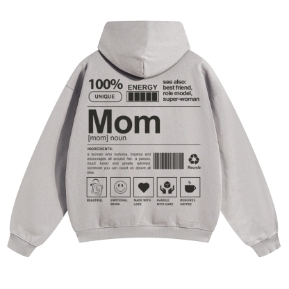 Mom Unisex Casual Anime Print Hoodie-moweekender