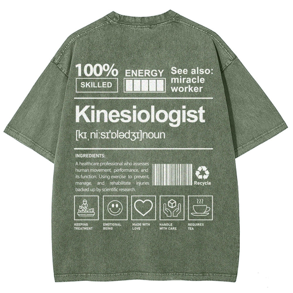 Kinesiologist Unisex Fit Washed T-Shirt-moweekender