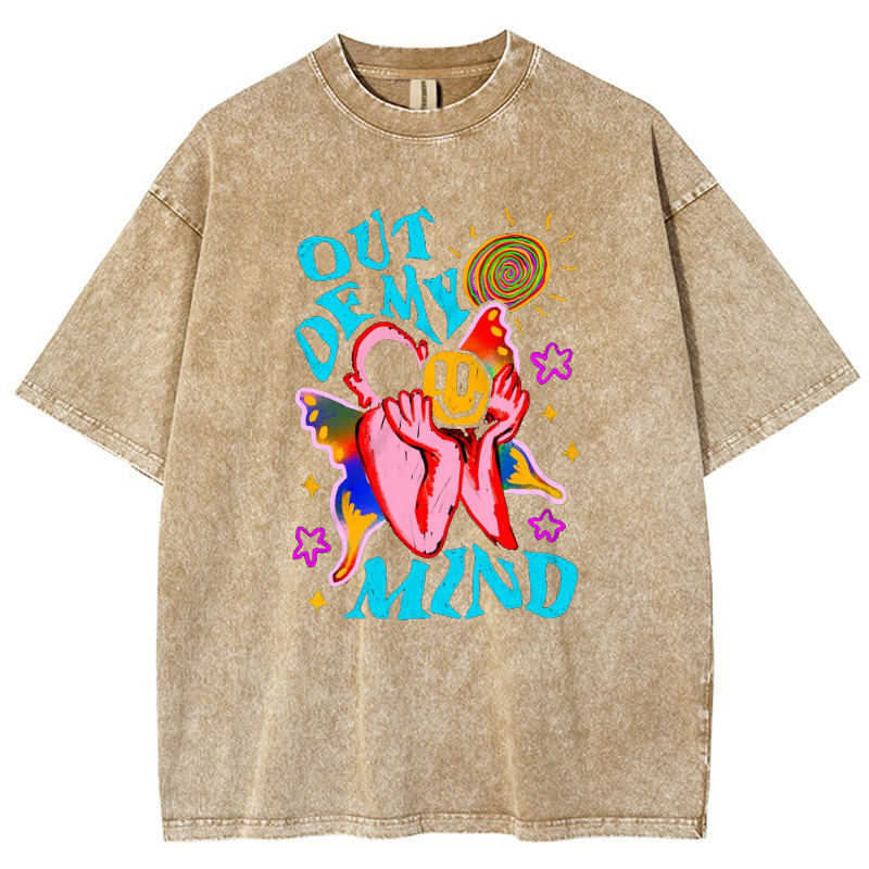 Out Of My Mind Vintage Snowflake Washed T-Shirt-moweekender