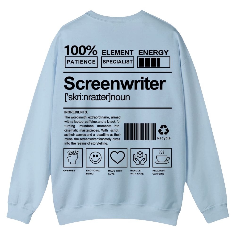 Screenwriter Printed Crew Neck Sweatshirt-moweekender