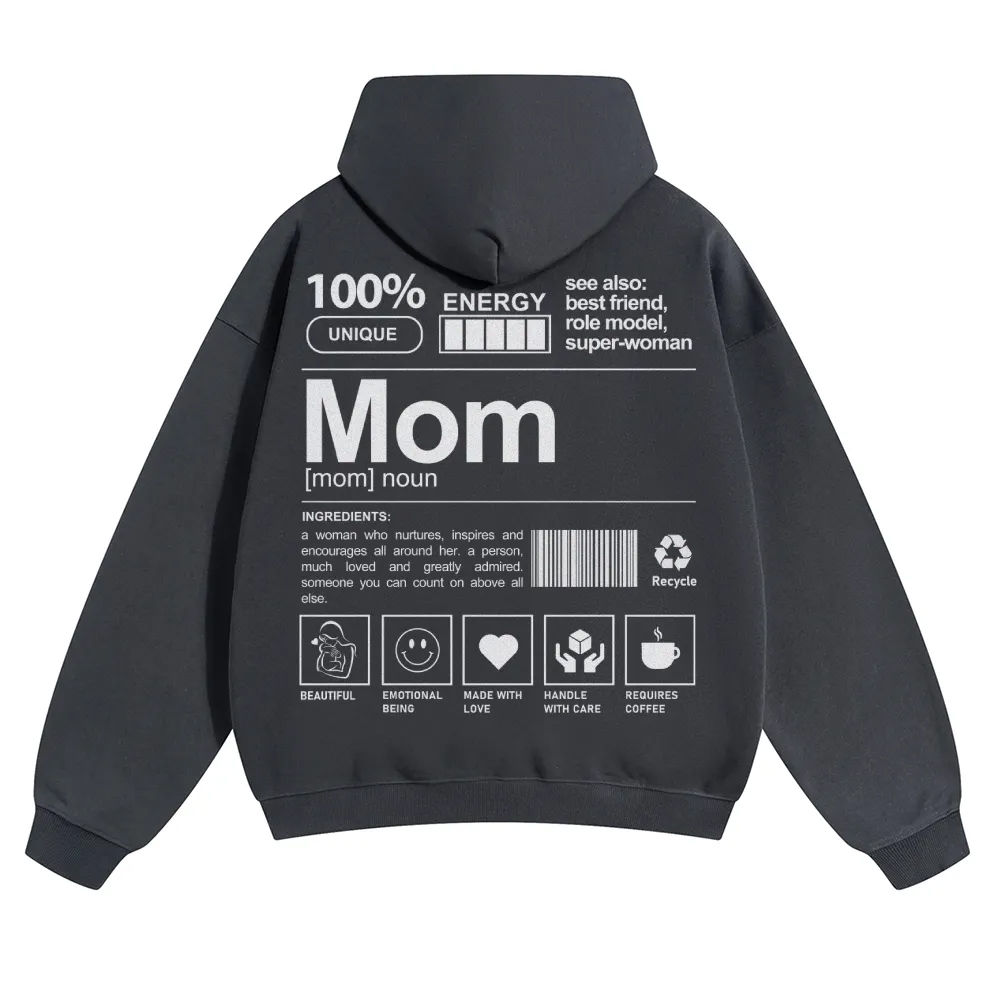 Mom Unisex Casual Anime Print Hoodie-moweekender