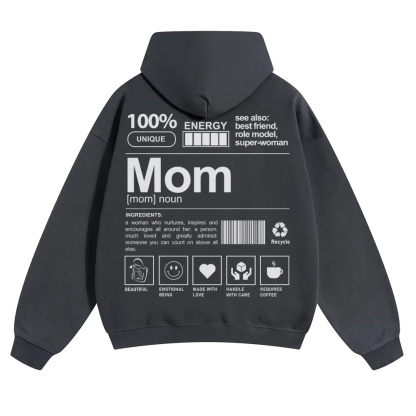 Mom Unisex Casual Anime Print Hoodie-moweekender