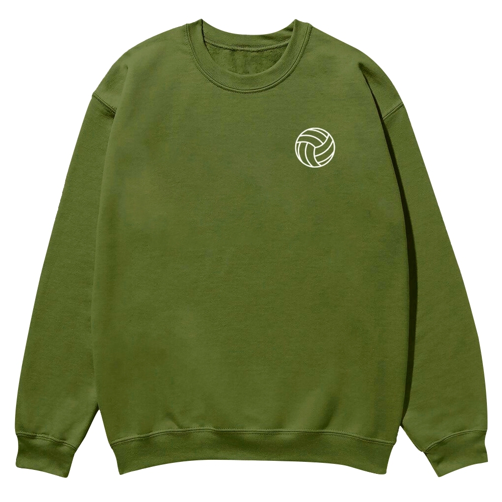 Volleyball Player Printed Crew Neck Sweatshirt-moweekender