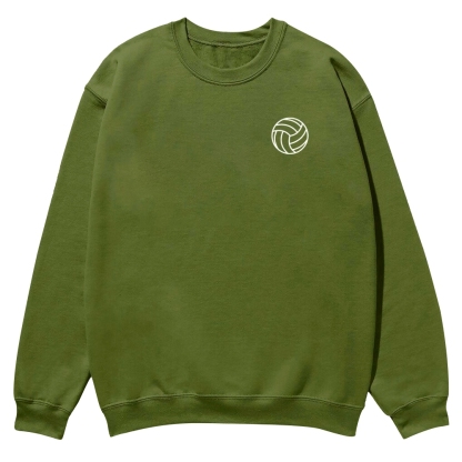 Volleyball Player Printed Crew Neck Sweatshirt-moweekender