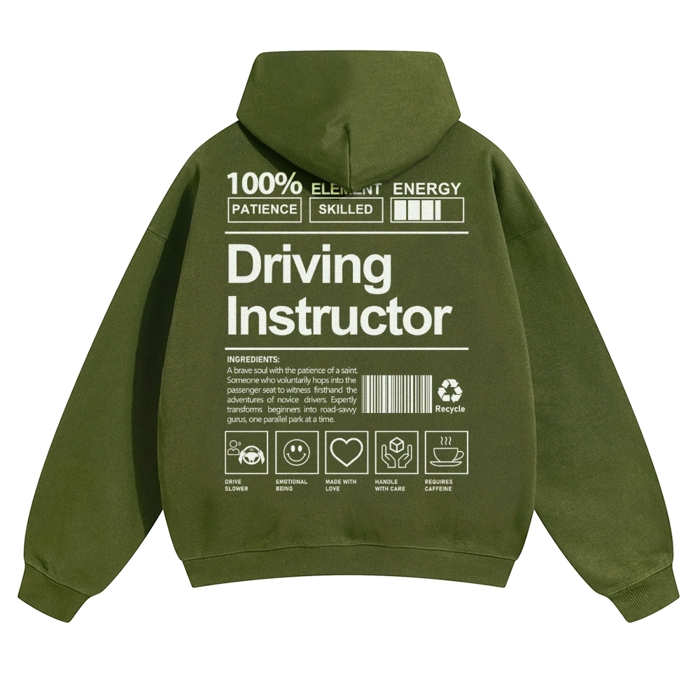 Driving Instructor Unisex Casual Anime Print Hoodie-moweekender