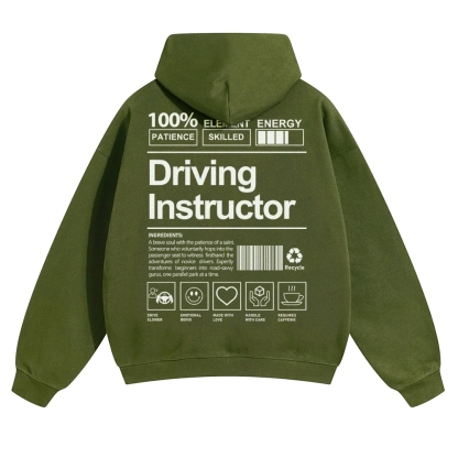 Driving Instructor Unisex Casual Anime Print Hoodie-moweekender