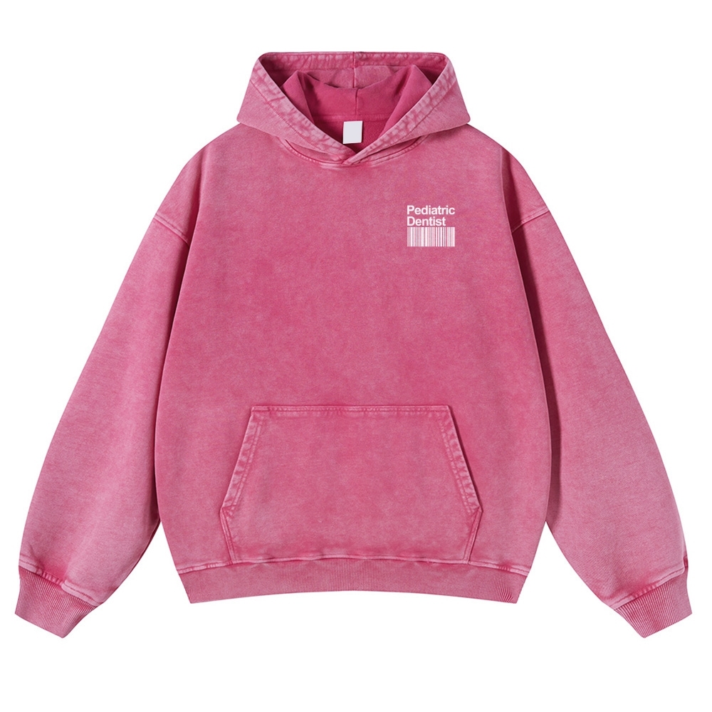 Pediatric Dentist Casual Washed Hoodie-moweekender