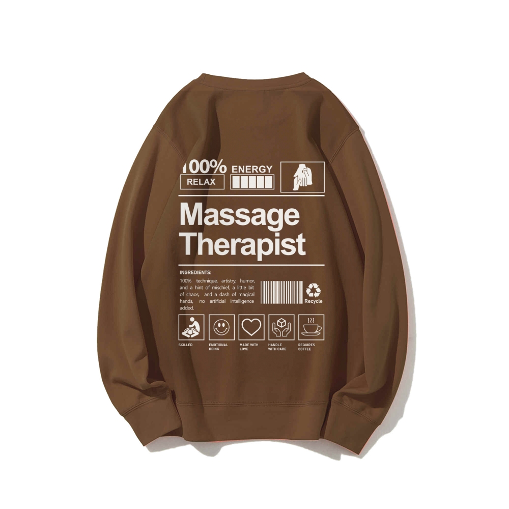 Massage Therapist Casual Crewneck Sweatshirt-moweekender