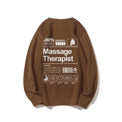 Massage Therapist Casual Crewneck Sweatshirt-moweekender