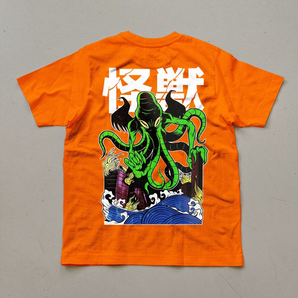 Octopus Monster Printed Unisex Prints T-Shirt-moweekender