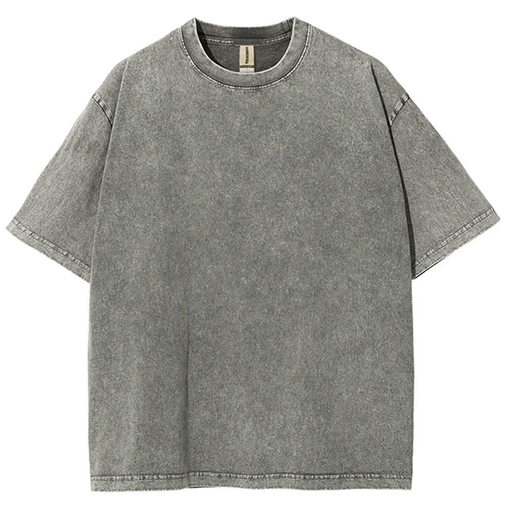 Dog Walker Pattern Washed Vintage Short Sleeves T-Shirt-moweekender