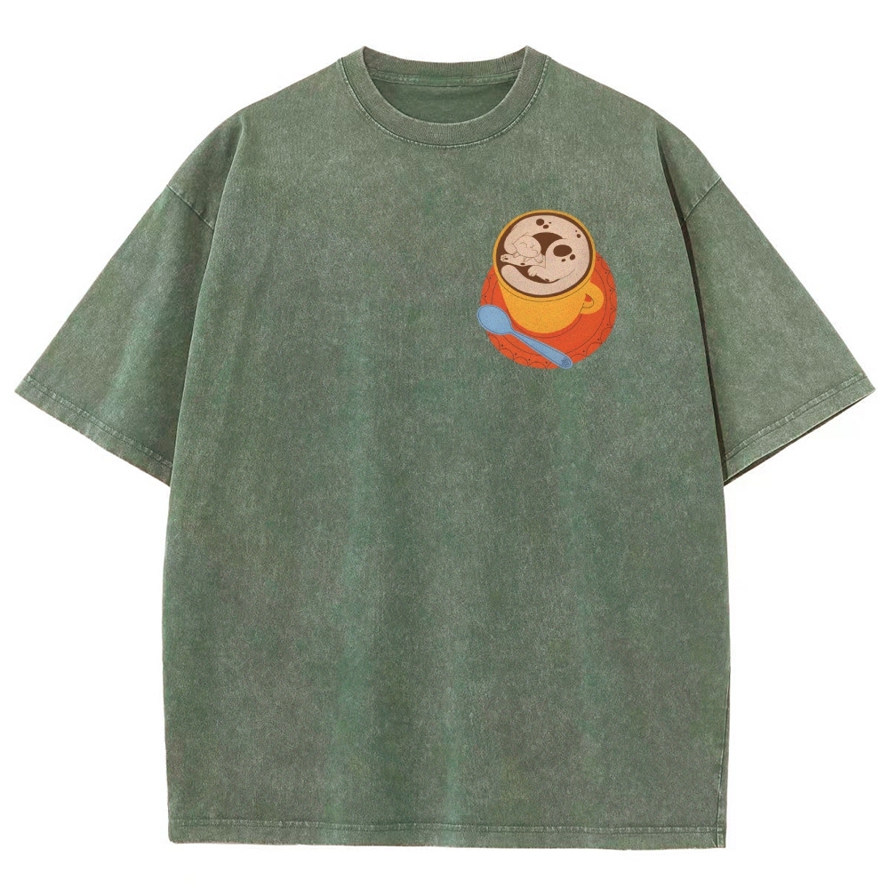 coffee lovers Unisex Fit Washed T-Shirt-moweekender