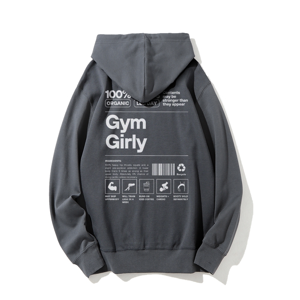 Gym Girl Long Sleeved Hoodie-moweekender