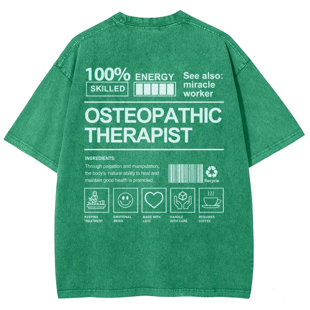 Osteopathic Therapist Unisex Fit Washed T-Shirt