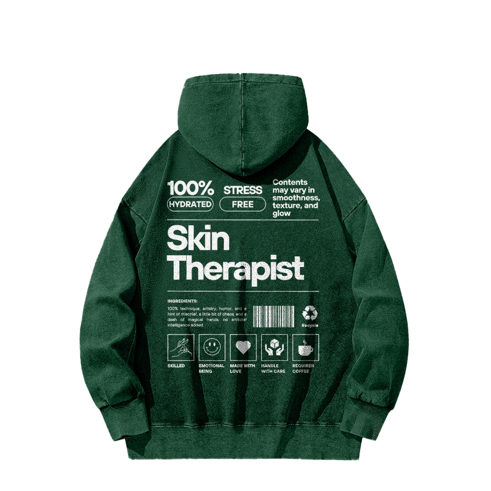 Skin Therapist Washed Hoodie-moweekender
