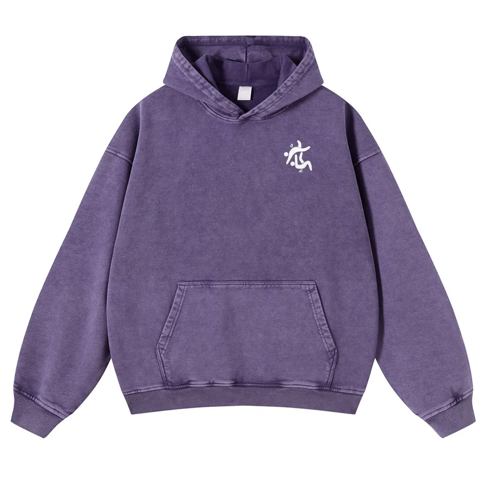 Jiu Jitsu Printed Vintage Washed Hoodie-moweekender