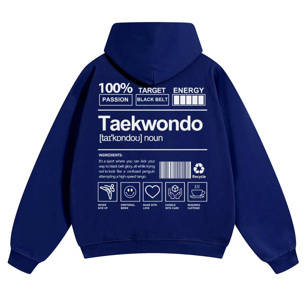 Taekwondo Unisex Casual Anime Print Hoodie-moweekender
