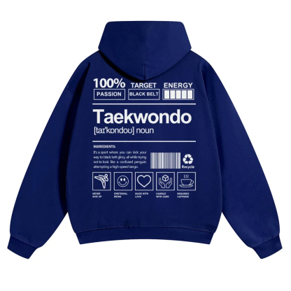 Taekwondo Unisex Casual Anime Print Hoodie-moweekender