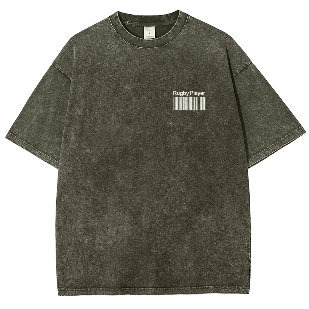 Rugby Player Unisex Fit Washed T-Shirt-moweekender
