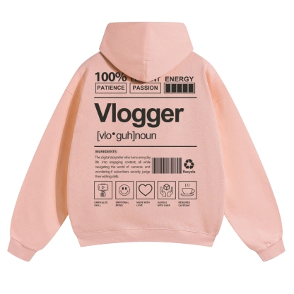 Vlogger Unisex Casual Anime Print Hoodie-moweekender