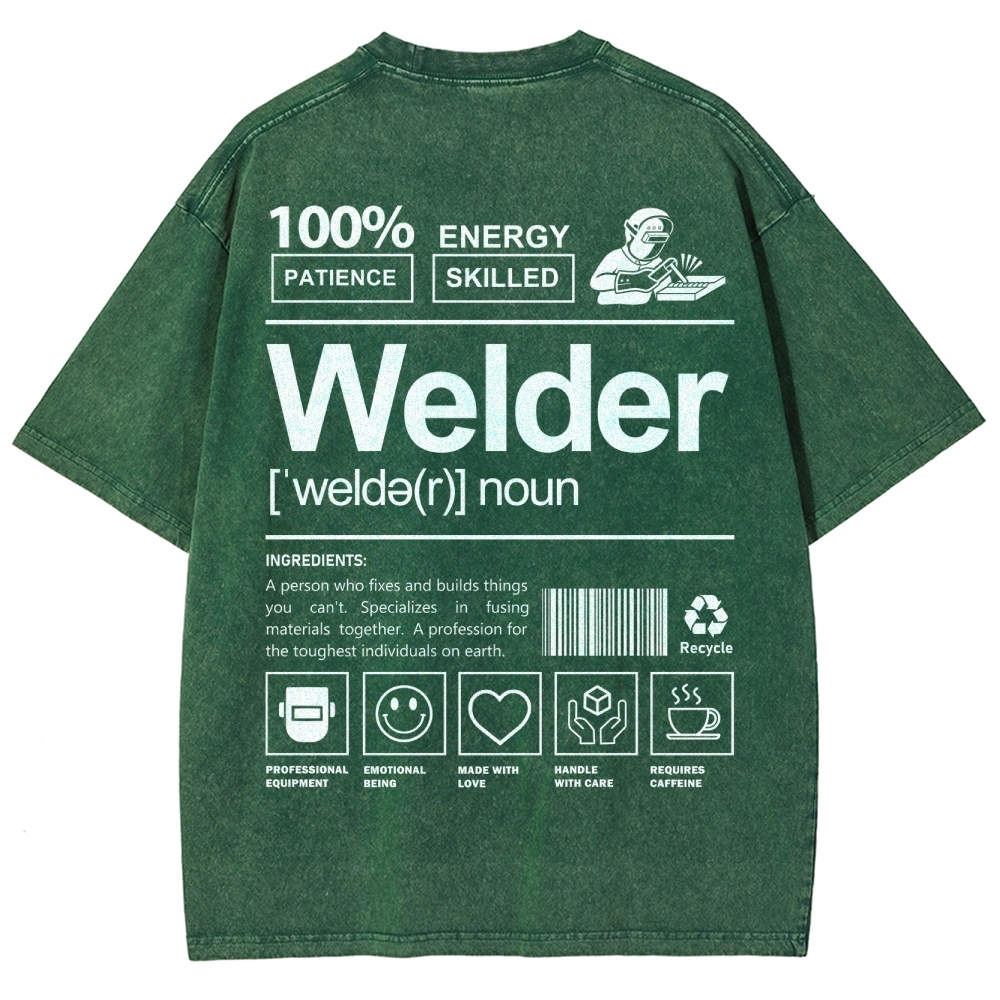 Welder Unisex Fit Washed T-Shirt-moweekender