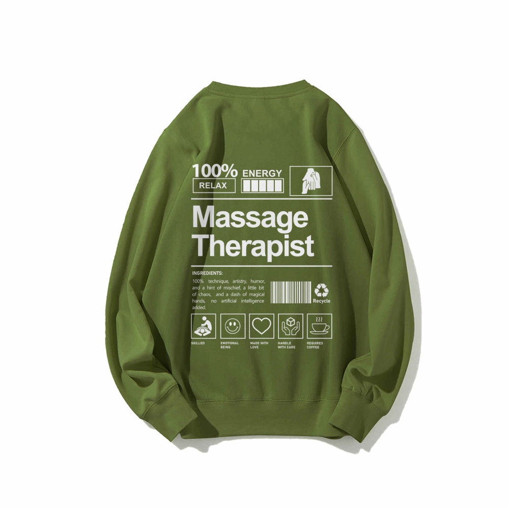 Massage Therapist Casual Crewneck Sweatshirt-moweekender