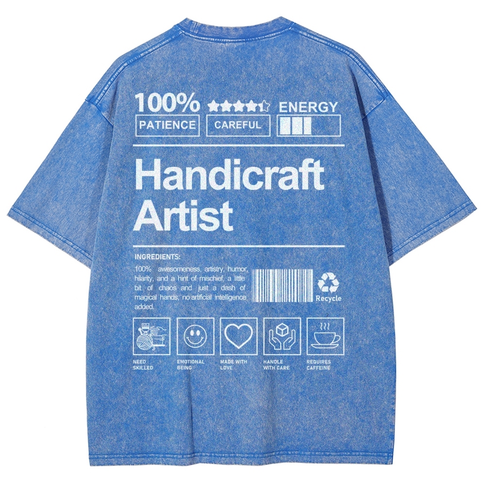 Handicraft Artist Unisex Fit Washed T-Shirt-moweekender