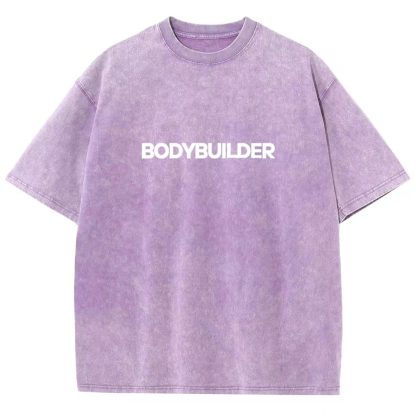 Body Builder Unisex Fit Washed T-Shirt-moweekender