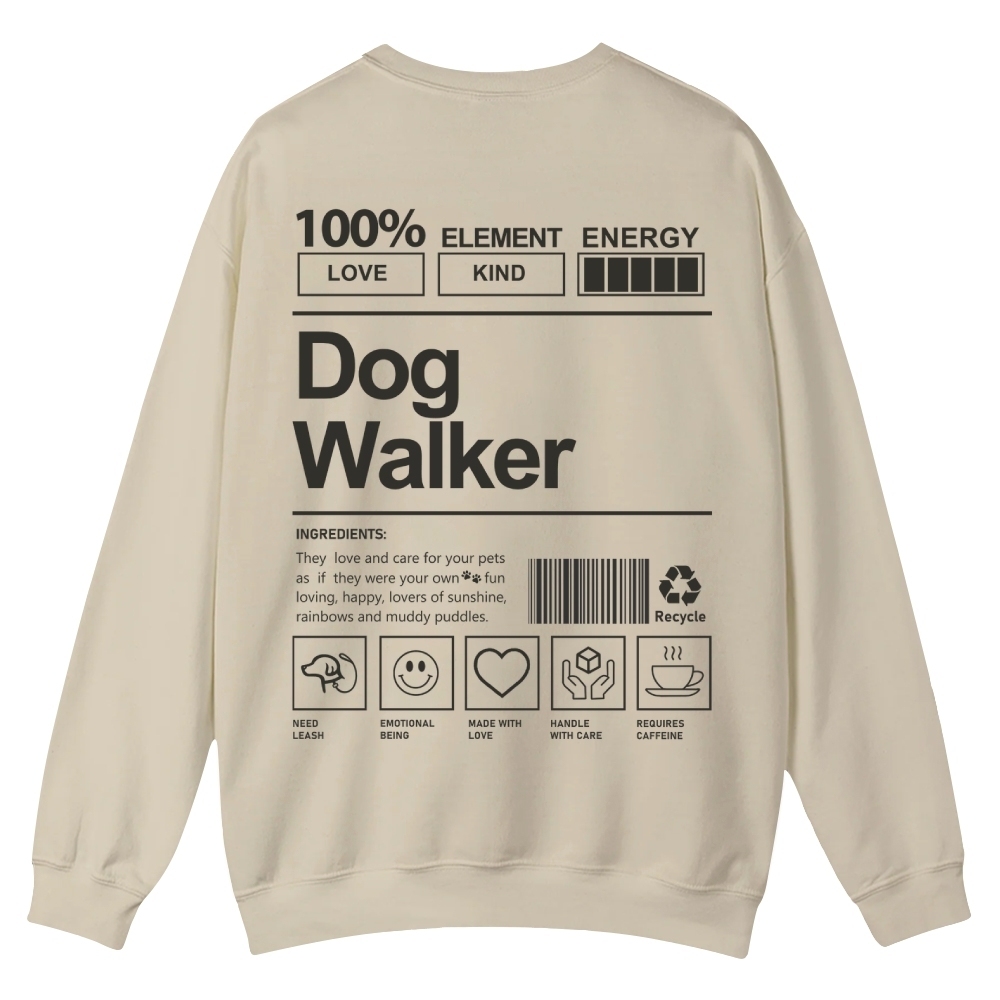 Dog Walker Printed Crew Neck Sweatshirt-moweekender